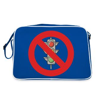 Arrêtez la politique du panneau d’interdiction des feux de circulation - Sac Retro - bleu/blanc - Dos