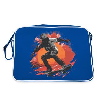 Skateboarder Skateboard Skater Skater Soleil - Sac Retro - bleu/blanc - Dos