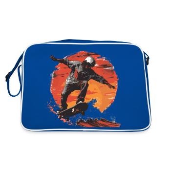 Skateboarder Skateboard Skater Skater Soleil - Sac Retro - bleu/blanc - Dos