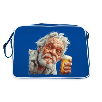 Beer Drinker Outfit Father's Day Men's Night - Retro Bag - blue/white - Back