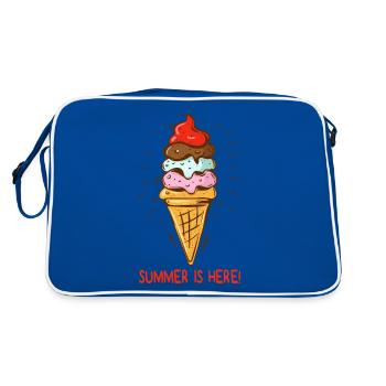 Crème glacée L’été est là Crème glacée Glacier Glacier Heure d’été - Sac Retro - bleu/blanc - Dos