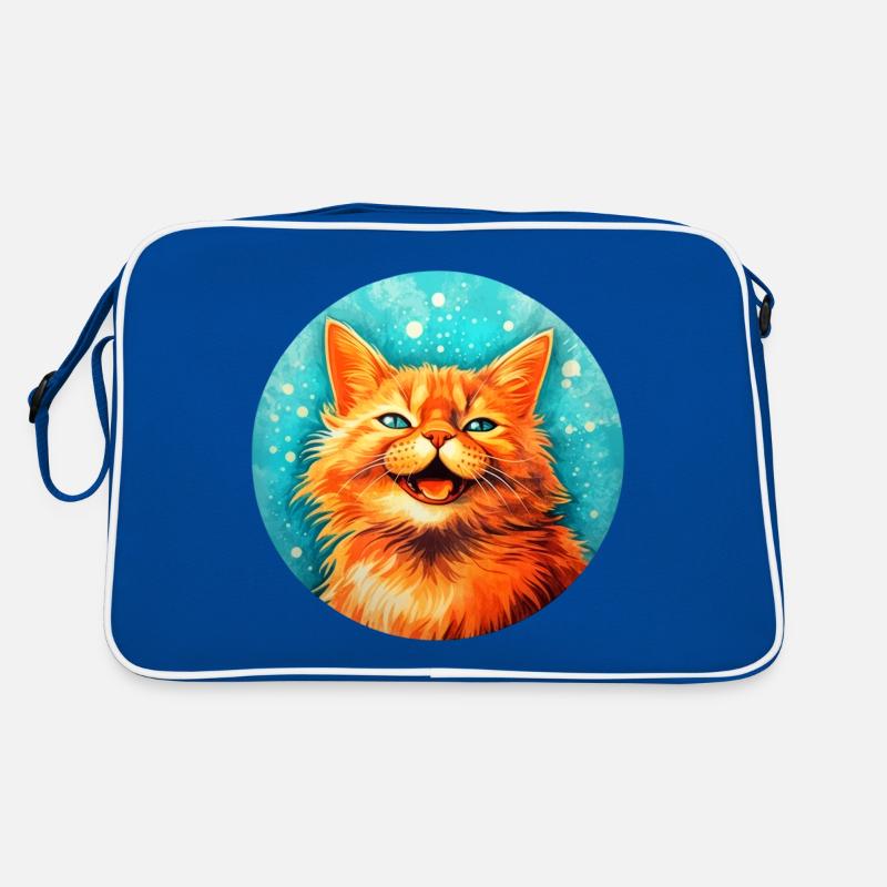 Chat heureux #cat #tshirt Sac Retro