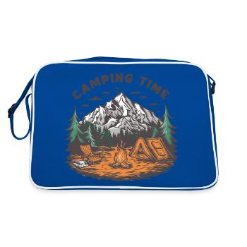 Camping Voyage dans le temps Vacances d'aventure - Sac Retro - bleu/blanc - Dos