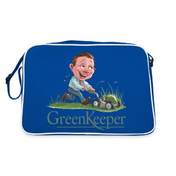 Greenkeeper tondeuse à gazon jardinier jardin idée cadeau - Sac Retro - bleu/blanc - Dos