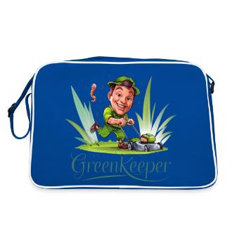 Greenkeeper tondeuse à gazon jardinier jardin idée cadeau - Sac Retro - bleu/blanc - Dos
