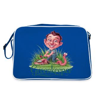 Greenkeeper tondeuse à gazon jardinier jardin idée cadeau - Sac Retro - bleu/blanc - Dos