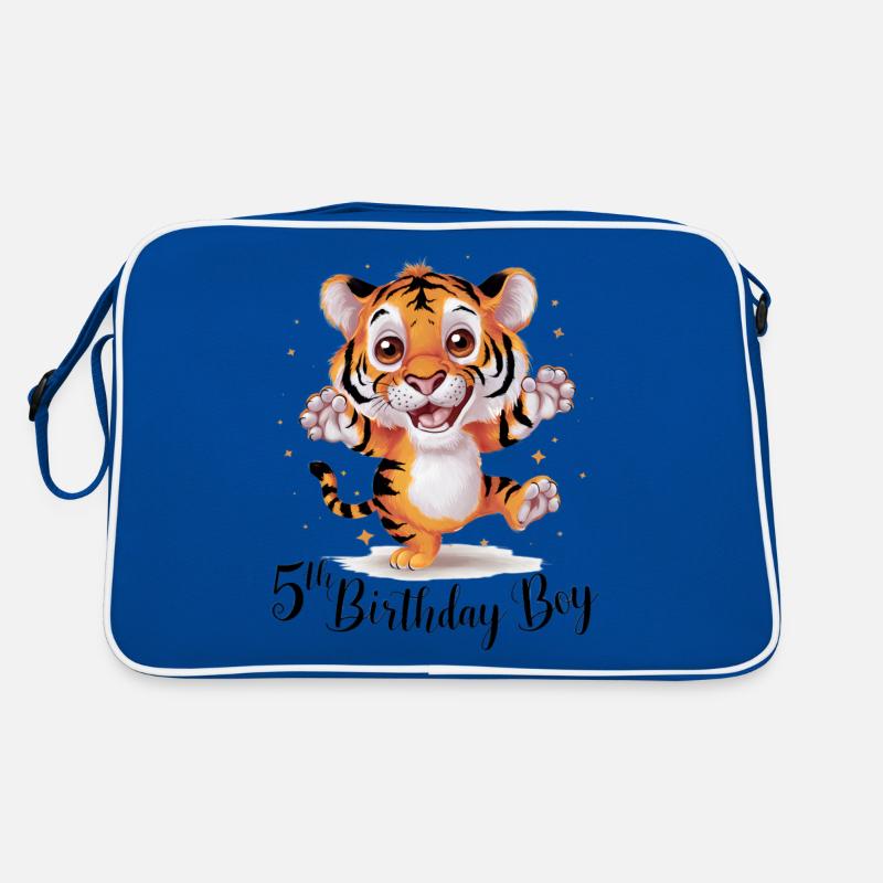 Süßer Tiger 5. Geburtstag Geschenk Süße Tiere Retro Tasche