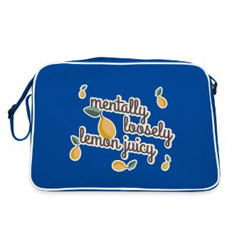 mentalement légèrement juteux au citron - Sac Retro - bleu/blanc - Dos