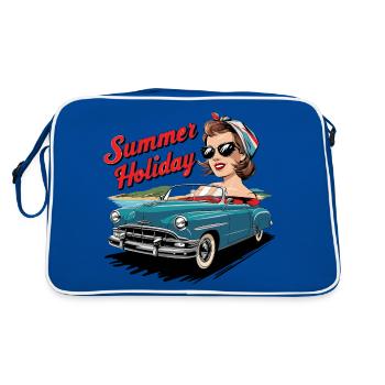 Cabrio Ride Lifestyle 1950s 1960s - Retro Bag - blue/white - Back