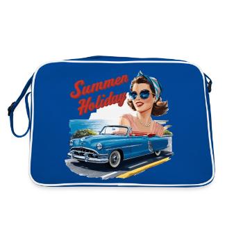 Holiday Cabrio Ride Lifestyle 1950s 1960s - Retro Bag - blue/white - Back