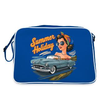 Holiday Cabrio Ride Lifestyle 1950s 1960s - Retro Bag - blue/white - Back