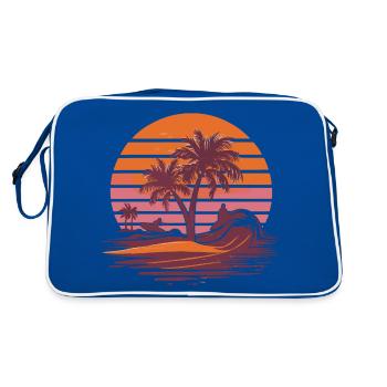 Ambiance de plage Retro Surfer Vacances à Palm Beach - Sac Retro - bleu/blanc - Dos