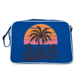 Ambiance de plage Retro Surfer Vacances à Palm Beach - Sac Retro - bleu/blanc - Dos