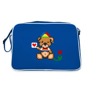Pixel Bear Pride - Sac Retro - bleu/blanc - Dos