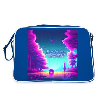 Full-day getaway in a wild forest car - Retro Bag - blue/white - Back