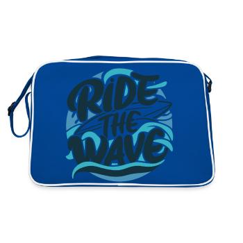 Surfez sur la vague Surf Surf Surf Vacances d’été - Sac Retro - bleu/blanc - Dos