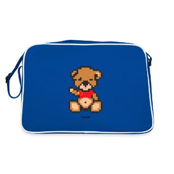 Pixel Bear China - Sac Retro - bleu/blanc - Dos