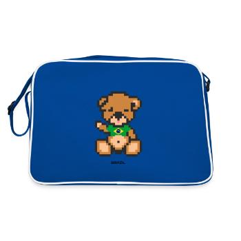 Pixel Bear Brazil - Sac Retro - bleu/blanc - Dos