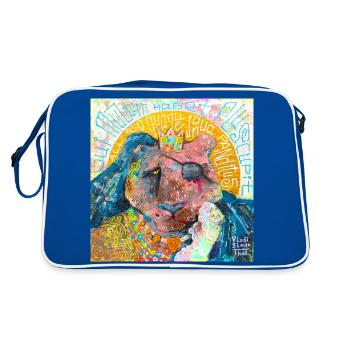 Lion pèlerin - Sac Retro - bleu/blanc - Dos
