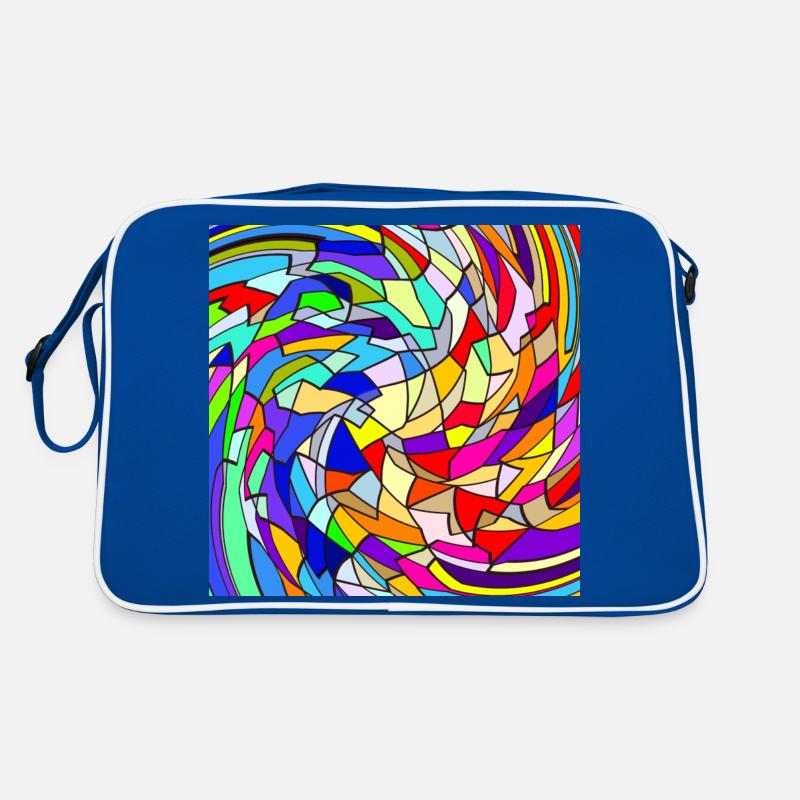 Rainbow Quirl Retro Tasche