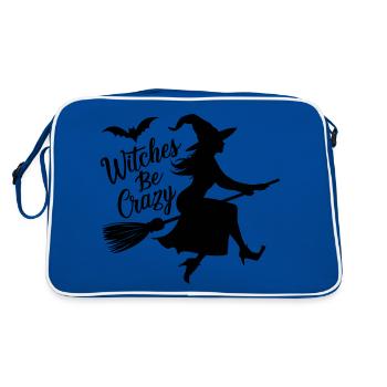 Balai de sorcière d’Halloween Sorcières Be Crazy - Sac Retro - bleu/blanc - Dos