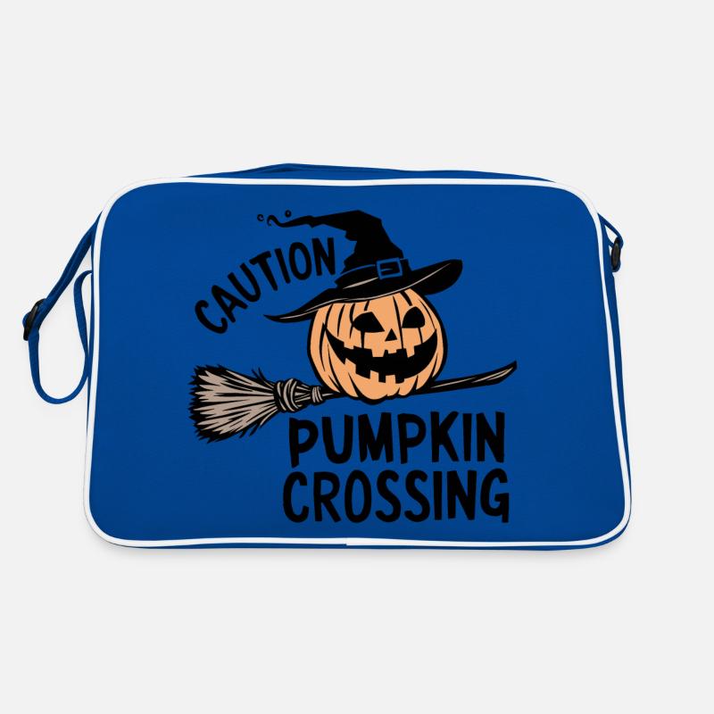Halloween Pumpkin Saying Caution Pumkin Crossing Retro Bag