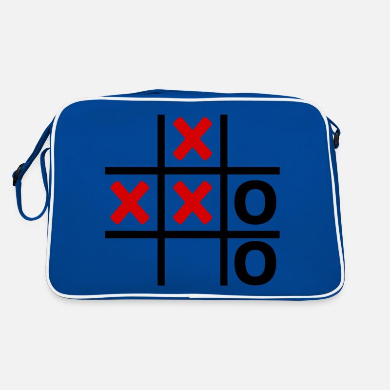 TIC TAC TOE Feld Retro Retro Tasche