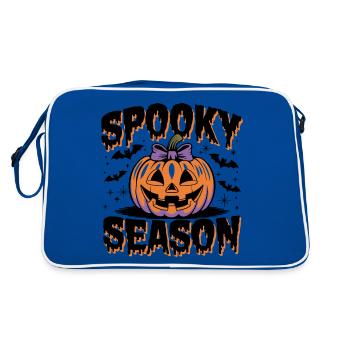 Citrouille d’Halloween, saison effrayante - Sac Retro - bleu/blanc - Dos