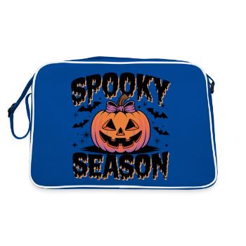 Citrouille d’Halloween, saison effrayante - Sac Retro - bleu/blanc - Dos