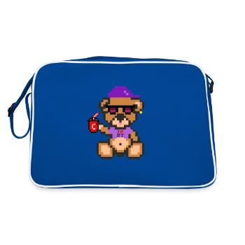 Pixel Bear Cool - Sac Retro - bleu/blanc - Dos