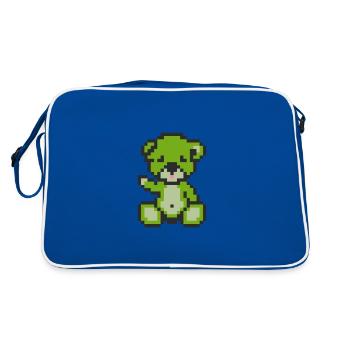 Pixel Bear Landscape - Sac Retro - bleu/blanc - Dos