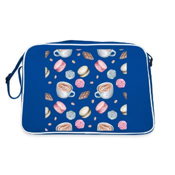 Kaffee und Süßigkeiten Coffee and Sweets - Retro Bag - blue/white - Back