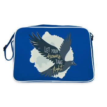 Laissez vos rêves prendre leur envol Oiseau mouette - Sac Retro - bleu/blanc - Dos