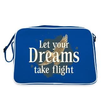 Laissez vos rêves prendre leur envol Oiseau mouette - Sac Retro - bleu/blanc - Dos