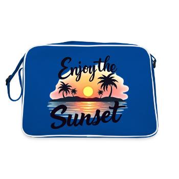 Enjoy the Sunset Sunset Summer Vibes - Retro Bag - blue/white - Back