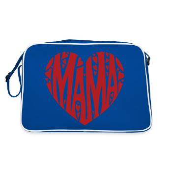 Heart for Mom – Loving & Expressive - Retro Bag - blue/white - Back