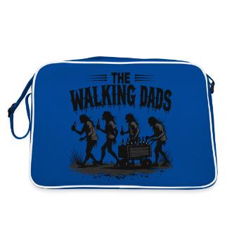 The Walking Dads – Vatertag Junggesellenabschied - Retro Tasche - Blau/Weiß - Hinten