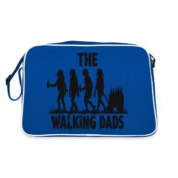 The Walking Dads – Vatertag Junggesellenabschied - Retro Tasche - Blau/Weiß - Hinten