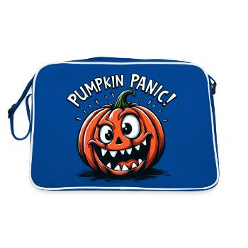 Pumpkin Panic Halloween - Retro Bag - blue/white - Back