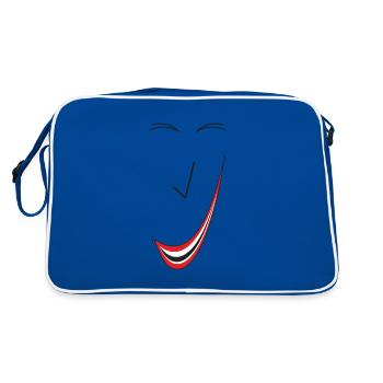 Beau sourire B01. - Sac Retro - bleu/blanc - Dos