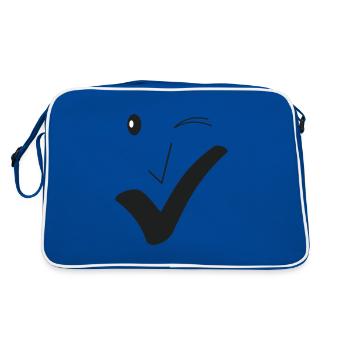 Beau sourire Beau visage A03. - Sac Retro - bleu/blanc - Dos