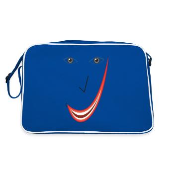 Beau sourire B02. - Sac Retro - bleu/blanc - Dos