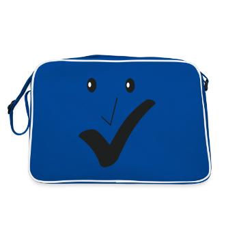 Fine smile - Fine face A04. - Retro Bag - blue/white - Back