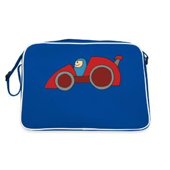Voiture de course - Sac Retro - bleu/blanc - Dos