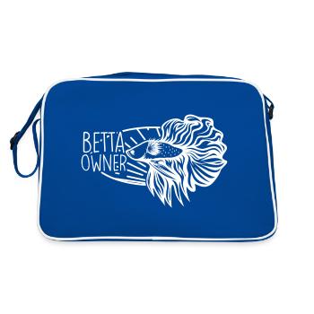 Betta Fish Propriétaire Poissons tropicaux - Sac Retro - bleu/blanc - Dos