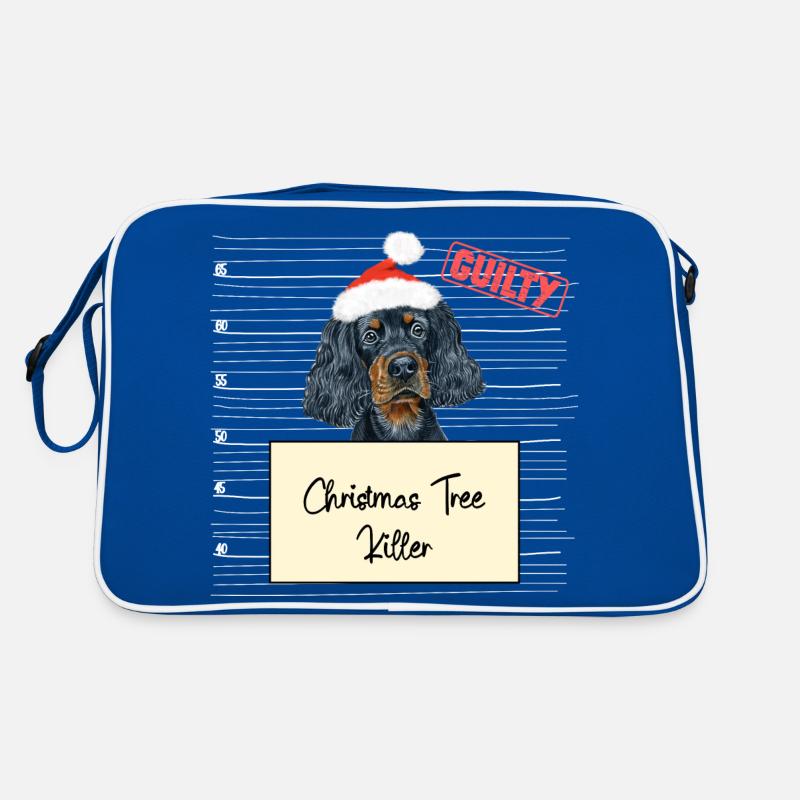 Weihnachtsbaum Umschubser Gordon Setter Retro Tasche