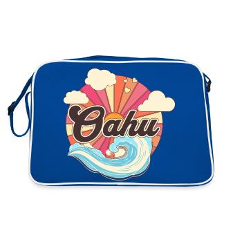 Oahu Hawaii Retro 80s Beach - Retro Bag - blue/white - Back