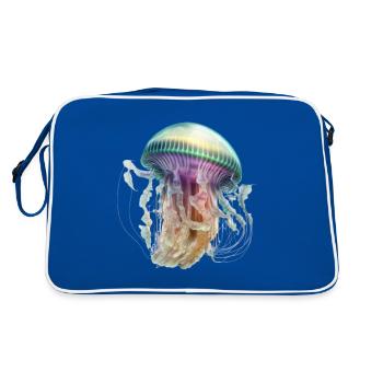 Conception colorée de méduses: élégante et accrocheuse - Sac Retro - bleu/blanc - Dos