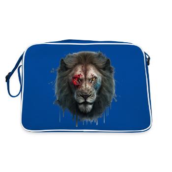 Zombie Lion: Terrible roi de la nature - Sac Retro - bleu/blanc - Dos
