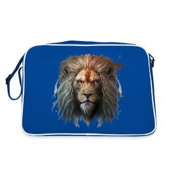 Lion of the Undead - Retro Bag - blue/white - Back